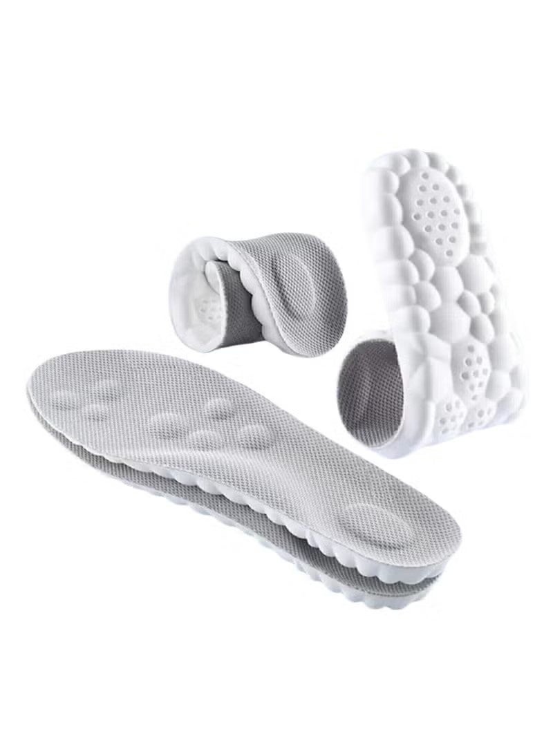 نعال داخلية من إسفنج الذاكرة السحابي للرجال والنساء - نعال داخلية مريحة وناعمة رباعية الأبعاد مع دعم لقوس القدم، وامتصاص للصدمات، وراحة للقدم طوال اليوم - Image 1